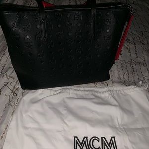 MCM Klara Monogrammed Leather Tote